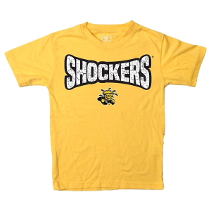 Wichita State Shockers Wes and Willy Team Basic Kids' T-Shirt Medium Gold