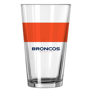 Logo Brands Denver Broncos Colorblock Pint Glass