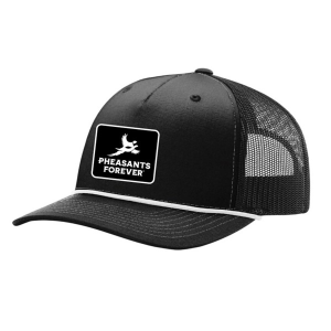 Adult GSA Outdoors Pheasants Forever Black & White Rope Snapback Hat