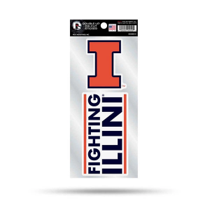 Rico Industries Illinois Fighting Illini Double Up Decals
