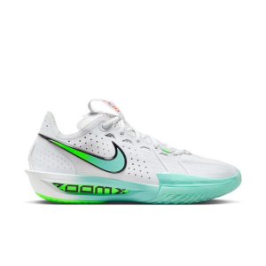 Adult Nike G.T. Cut 3 Basketball Shoes M6.5/W8 Regular White/Bleached Turq/Green Strike/Black