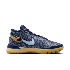 Adult Nike LeBron NXXT Genisus Basketball Shoes M14/W15.5 Regular Midnight Navy/Lt Armory Blue/Soft Yellow