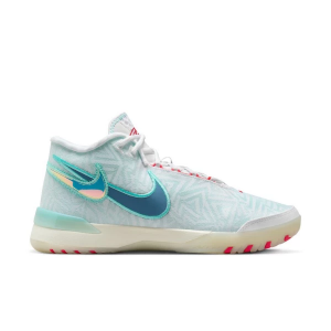Adult Nike LeBron NXXT Genisus Basketball Shoes M12/W13.5 Regular White/Aegean Storm/Aurora Green