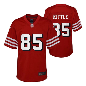 San Francisco 49ers George Kittle #85 Nike Alternate Game Kids' Jersey Large Red
