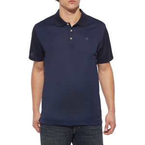 Men's Ariat Tek Polo Large Tall Navy