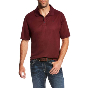 Men's Ariat Tek Polo Large Tall Maroon