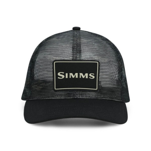 Men's Simms Mesh All-Over Trucker Snapback Hat One Size Tiger Camo Black/Dark Gunmetal