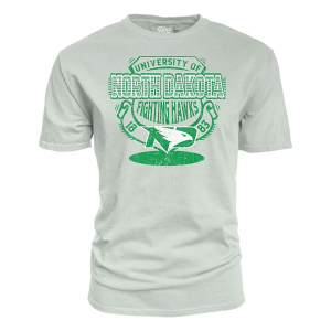 North Dakota Fighting Hawks Blue 84 Clever Way T-Shirt Medium Cement