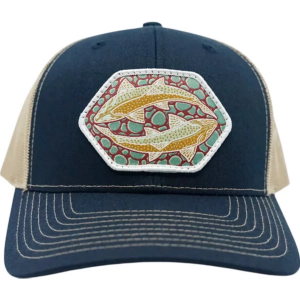 Casey Underwood Artwork Gin Clear Trucker Fly Fishing Snapback Hat One Size Navy