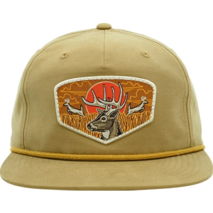 Casey Underwood Artwork Buck Land Rope Fly Fishing Snapback Hat One Size Sepia