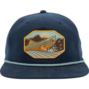 Casey Underwood Artwork Ridge Rope Fly Fishing Snapback Hat One Size Navy