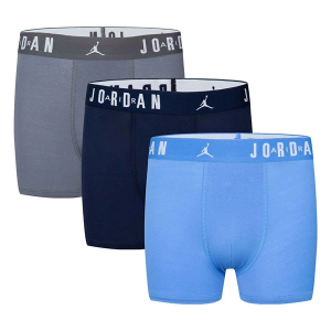 Boys' Jordan Dri-FIT Flight Cotton Boxer Briefs Underwear 3 Pack Small Blue