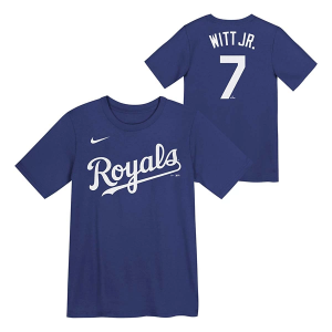 Kids' Kansas City Royals Bobby Witt Jr. #7 Name & Number T-Shirt 4 Royal