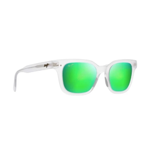 Men's Maui Jim Shore Break Polarized Sunglasses Frosted Crystal/Maui Green
