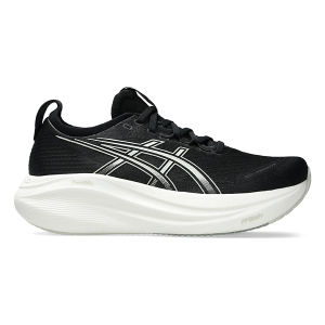Women's ASICS Gel-Nimbus 27 Running Shoes 6 Wide Black/Grey Heather