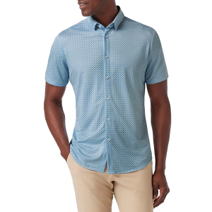 Men's Mizzen+Main Halyard Button Up Shirt XLarge Chambray Pinwheel Tile
