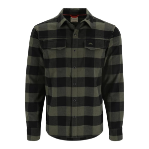 Men's Simms Gallatin Long Sleeve Button Up Shirt Medium Loden Buffalo Check