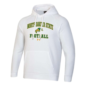 North Dakota State Bison Under Armour Hoodie XLarge White