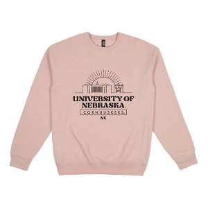 Nebraska Cornhuskers USCAPE Crew Large Dusty Pink