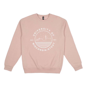 UW-Stout Blue Devils USCAPE Crew Small Dusty Pink