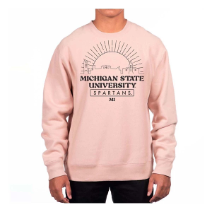 Michigan State Spartans USCAPE Crew 2XLarge Dusty Pink