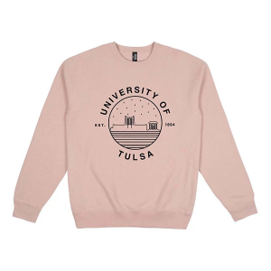 Tulsa Golden Hurricanes USCAPE Crew 2XLarge Dusty Pink