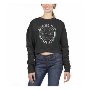 Michigan State Spartans USCAPE Women's Crew Large Black