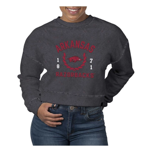Arkansas Razorbacks USCAPE Women's Crew Medium Black Stone