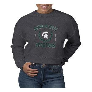 Michigan State Spartans USCAPE Women's Crew Small Black Stone