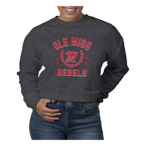 Mississippi Rebels USCAPE Women's Crew XSmall Black Stone