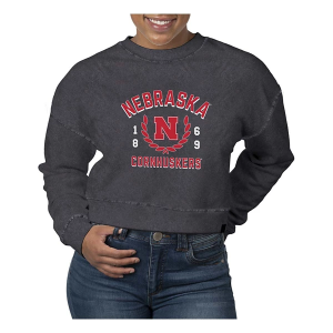 Nebraska Cornhuskers USCAPE Women's Crew Large Black Stone