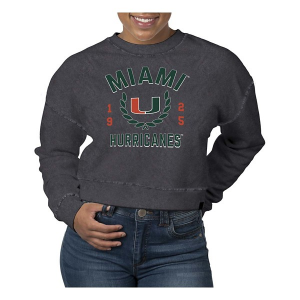 Miami Hurricanes USCAPE Women's Crew Small Black Stone
