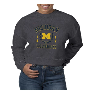 Michigan Wolverines USCAPE Women's Crew Large Black Stone