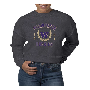 Washington Huskies USCAPE Women's Crew Large Black Stone