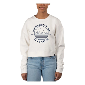 Illinois Fighting Illini USCAPE Women's Crew Medium Ivory