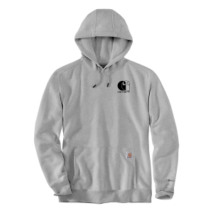 Men's Carhartt Force Relaxed Fit Lightweight Logo Graphic Work Hoodie 2XLarge Asphalt Heather
