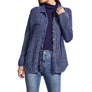 Women's Tribal Patchwork Jacket Large Nightfall