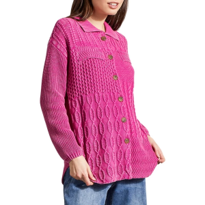 Women's Tribal Patchwork Jacket XLarge Magenta
