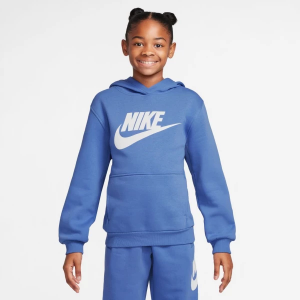 Boys' Nike Sportswear Club Fleece HBR Logo Hoodie Small Blue