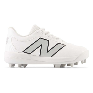 Boys' New Balance 4040v7 Molded Baseball Cleats Big 6.5 White/Raincloud