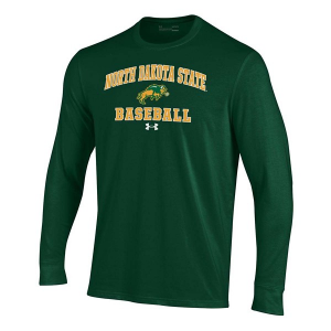 North Dakota State Bison Under Armour Performance Cotton Arched Baseball T-Shirt XLarge Forest Green