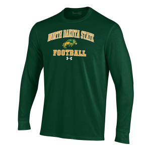 North Dakota State Bison Under Armour Performance Cotton Arched Football T-Shirt XLarge Forest Green