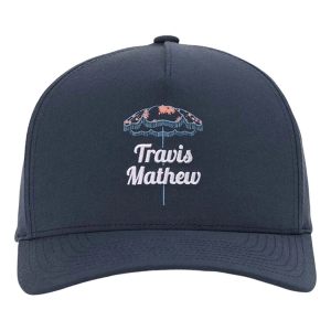 Men's TravisMathew Vacation Home Golf Snapback Hat One Size Mood Indigo/Vintage Indigo
