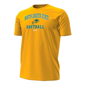 North Dakota State Bison Under Armour Performance Cotton Arched Softball T-Shirt Large Steeltown Gold
