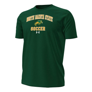 North Dakota State Bison Under Armour Performance Cotton Arched Soccer T-Shirt Small Forest Green