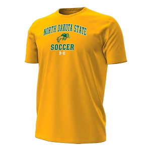 North Dakota State Bison Under Armour Performance Cotton Arched Soccer T-Shirt Large Steeltown Gold