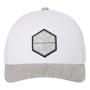 Men's TravisMathew Full Passport Golf Snapback Hat One Size White