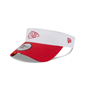 Kansas City Chiefs New Era 2025 Training Camp Visor One Size White