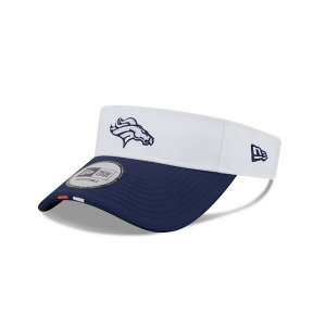 Denver Broncos New Era 2025 Training Camp Visor One Size White