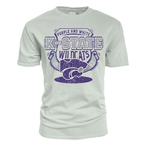 Kansas State Wildcats Blue 84 Clever Way T-Shirt Small Cement